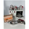 Image 1 : Vintage Child’s Toy Stove with Accessories & Easy‑Bake Cookbook