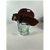 Image 2 : Textured Brown Dress Hat with Bow & Jewel, in Knox New York Box