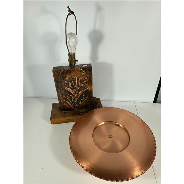Copper Lamp & Tray