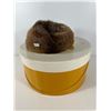 Image 1 : Vintage Muskrat Fur Pillbox‑Style Hat, with The Bay Box