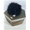 Image 1 : Black Marabou Feather Cap, with Bronze Hat Box