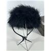 Image 5 : Black Marabou Feather Cap, with Bronze Hat Box