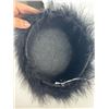 Image 8 : Black Marabou Feather Cap, with Bronze Hat Box