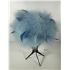 Image 2 : Blue Marabou Feather Fascinator (Boutique, NYC–Montreal), with Round Hat Box