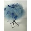 Image 3 : Blue Marabou Feather Fascinator (Boutique, NYC–Montreal), with Round Hat Box