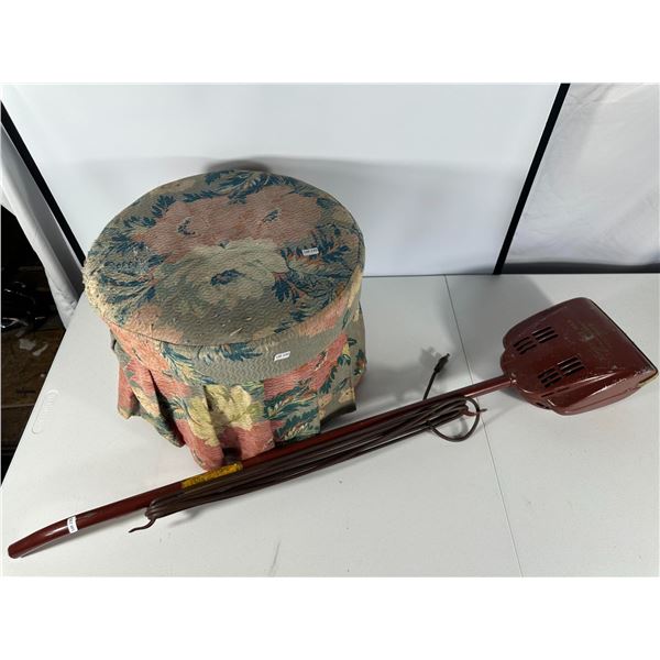 Homemade Storage Footstool & Early Electric Floor Polisher