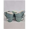 Image 6 : Denby England Blue Stoneware Cups and Saucers Set