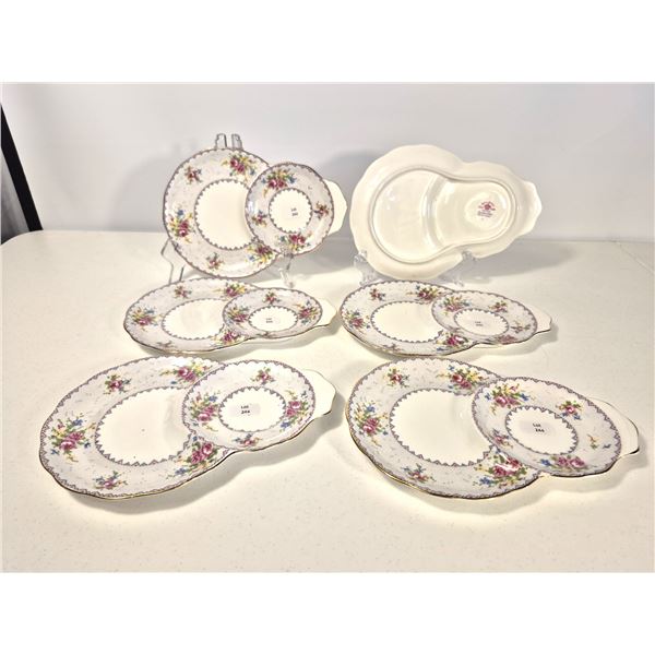 Royal Albert Bone China “Petit Point” Snack Plates – England