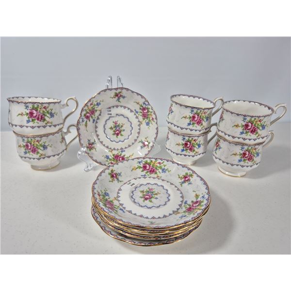 Royal Albert Bone China “Petit Point” Cups & Saucers – England