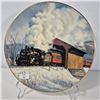 Image 1 : Winter on the Boston & Maine American Steam Collector Plate by Theodore Xaras