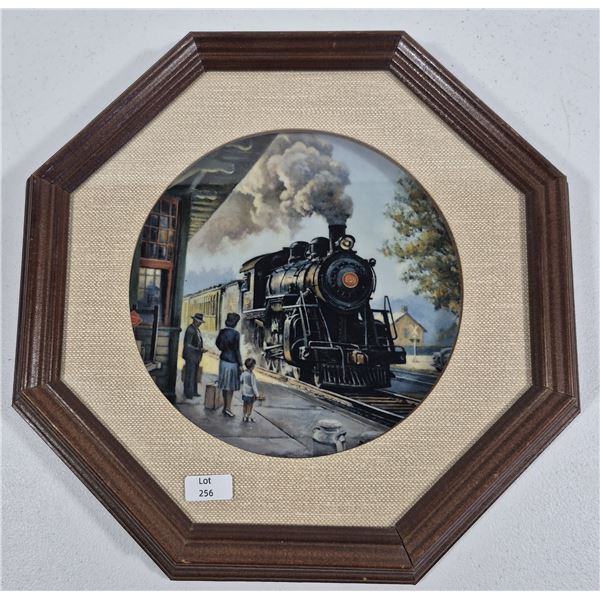 Morning at the Depot American Steam Collector Plate by Theodore Xaras