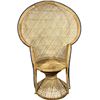 Image 4 : Vintage Peacock Wicker Chair with Cushion