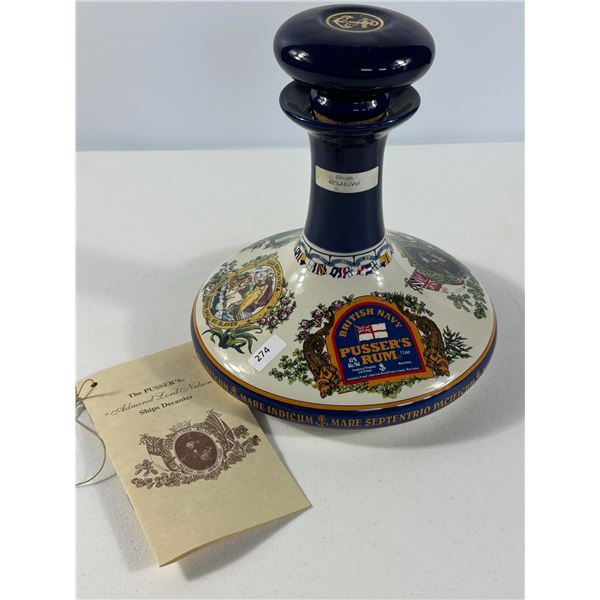 Pusser’s British Navy Rum Ceramic Decanter – Admiral Lord Nelson Edition