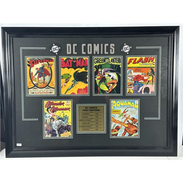 Framed DC Comics First Editions Display – Superman, Batman, Wonder Woman, More