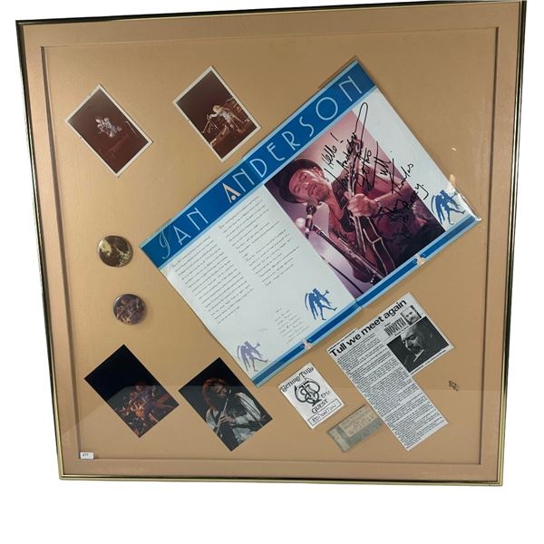 Ian Anderson Jethro Tull Signed Memorabilia Display