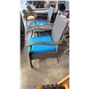 Image 3 : BLACK/BLUE PATIOFLARE WHYLIE 3PCS CHAT SET *IN BOX*
