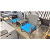Image 2 : BLACK/BLUE PATIOFLARE WHYLIE 3PCS CHAT SET *IN BOX*
