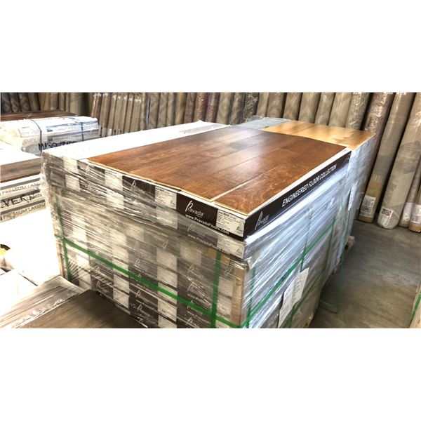 929.76 SQFT OF PRAVADA FLOORS 48 BOXES JAVA BIRCH SMOOTH ENGINEERED FLOORING  19.37 SQFT PER BOX