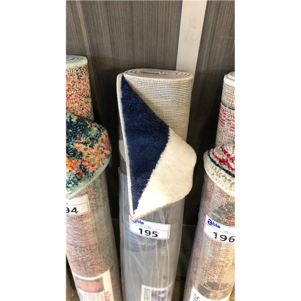 NAVY/GREY 80CM X 150CM TURKISH AREA RUG