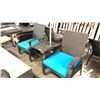 Image 2 : BLACK/BLUE PATIOFLARE WHYLIE 3PCS CHAT SET *IN BOX*