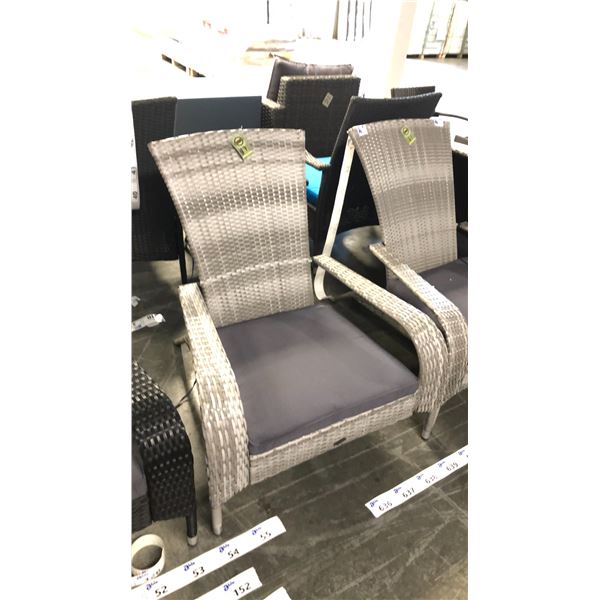 GREY PATIOFLARE REGULAR MUSKOKA CHAIR W/ CUSHION *IN BOX*
