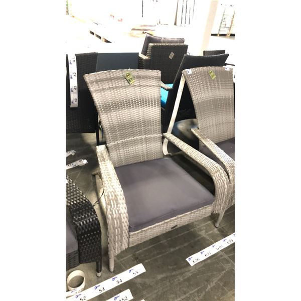 GREY PATIOFLARE REGULAR MUSKOKA CHAIR W/ CUSHION *IN BOX*