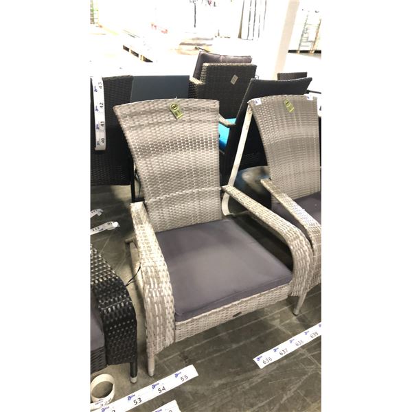 GREY PATIOFLARE REGULAR MUSKOKA CHAIR W/ CUSHION *IN BOX*
