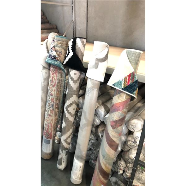 5 ASSORTED COLOR/PATTERN 160CM X 230CM TURKISH AREA RUG