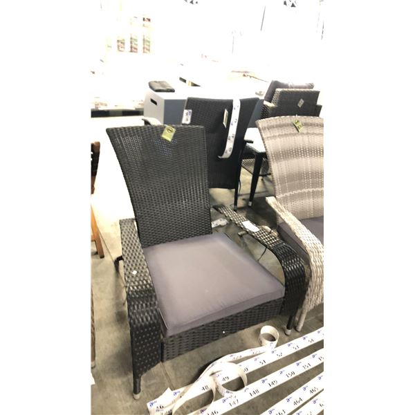 BLACK PATIOFLARE REGULAR MUSKOKA CHAIR W/ 6 CM THICK CUSHION *IN BOX*