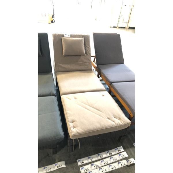 BROWN PATIOFLARE LIGHT WEIGHT - 6 CM THICK CUSHION LAURA LOUNGER *IN BOX*