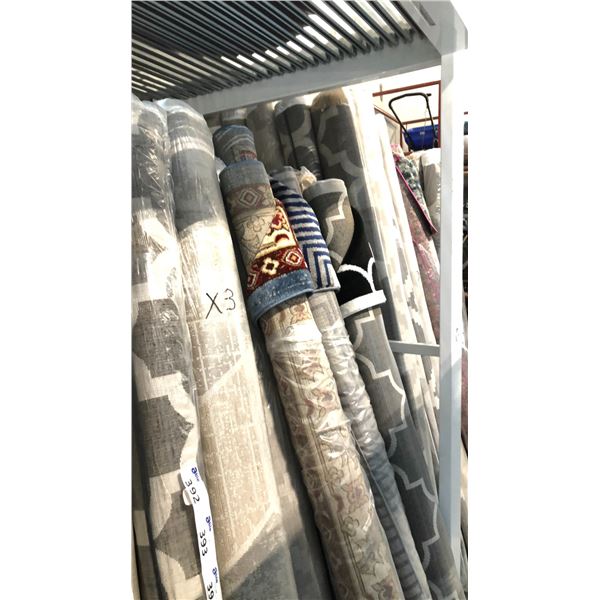 3 ASSORTED COLOR/PATTERN 200CM X 290CM TURKISH AREA RUG