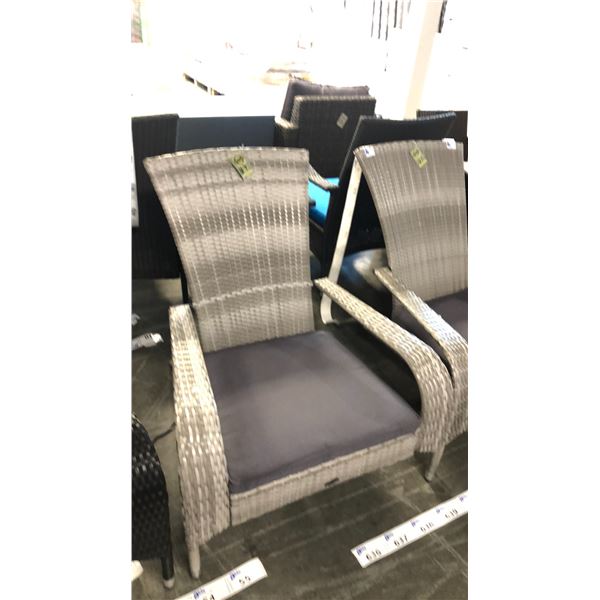 GREY PATIOFLARE REGULAR MUSKOKA CHAIR W/ CUSHION *IN BOX*