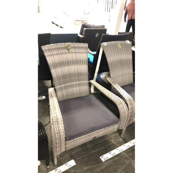 GREY PATIOFLARE REGULAR MUSKOKA CHAIR W/ CUSHION *IN BOX*