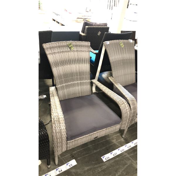 GREY PATIOFLARE REGULAR MUSKOKA CHAIR W/ CUSHION *IN BOX*