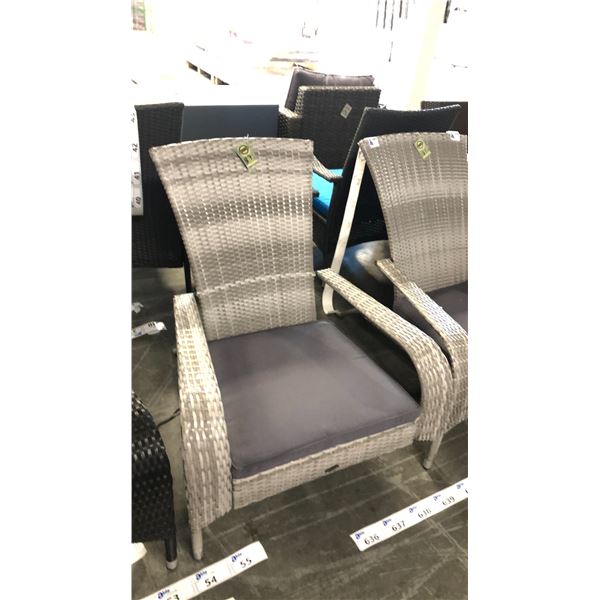 GREY PATIOFLARE REGULAR MUSKOKA CHAIR W/ CUSHION *IN BOX*