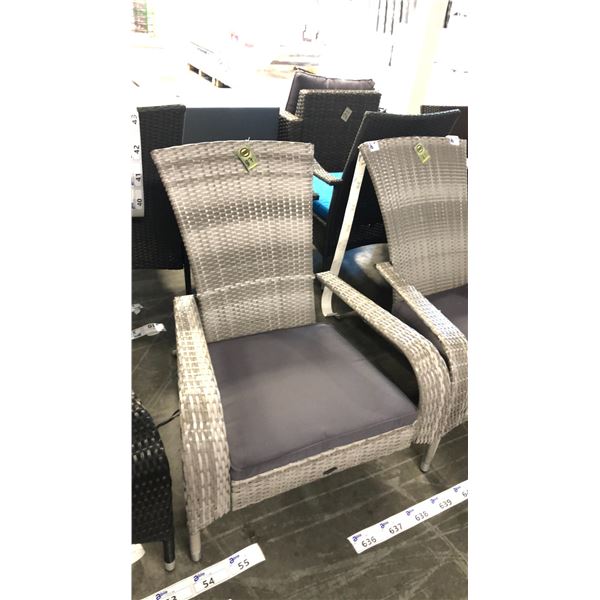 GREY PATIOFLARE REGULAR MUSKOKA CHAIR W/ CUSHION *IN BOX*
