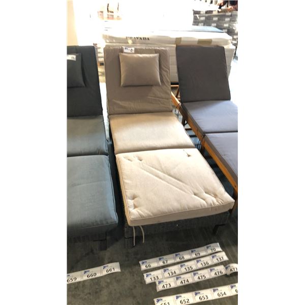 BROWN PATIOFLARE LIGHT WEIGHT - 6 CM THICK CUSHION LAURA LOUNGER *IN BOX*