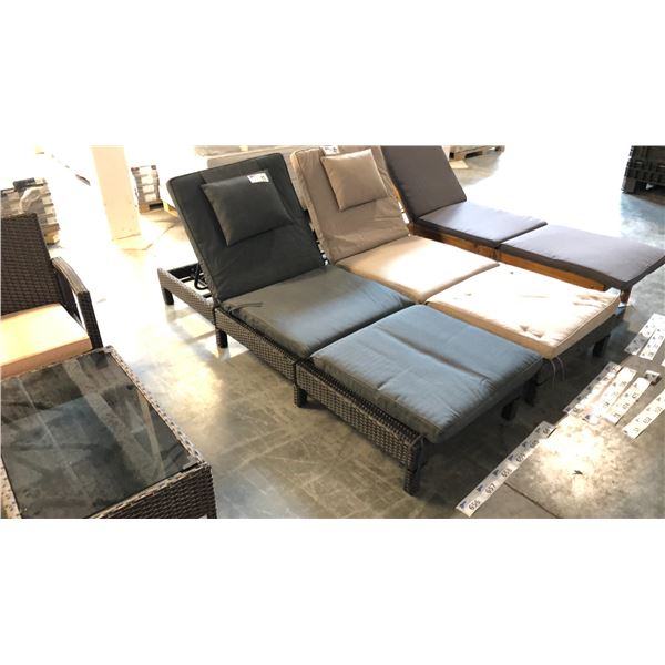 GREY PATIOFLARE ADJUSTABLE INCLINE - 6 CM THICK CUSHION LAURA LOUNGER *IN BOX*