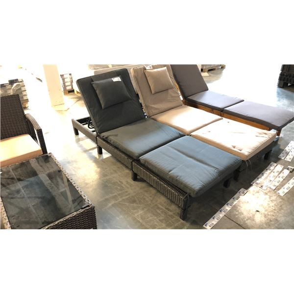 GREY PATIOFLARE ADJUSTABLE INCLINE - 6 CM THICK CUSHION LAURA LOUNGER *IN BOX*