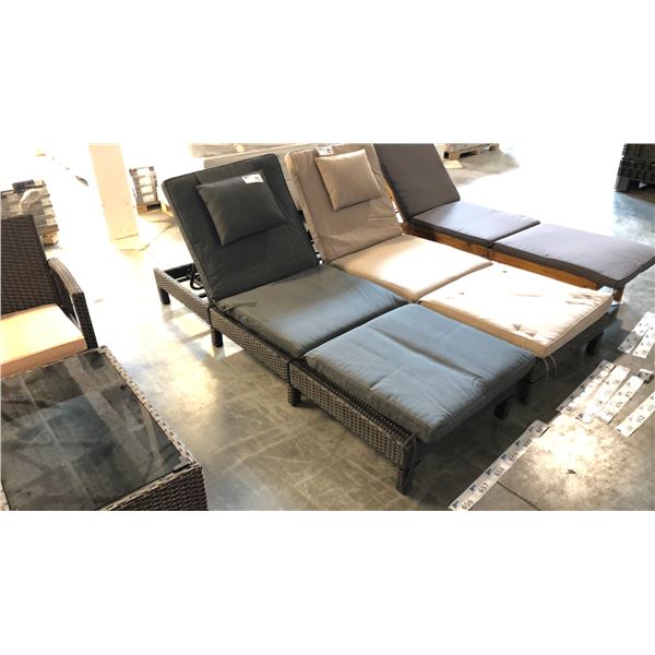 GREY PATIOFLARE ADJUSTABLE INCLINE - 6 CM THICK CUSHION LAURA LOUNGER *IN BOX*