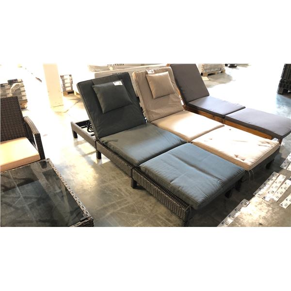 GREY PATIOFLARE ADJUSTABLE INCLINE - 6 CM THICK CUSHION LAURA LOUNGER *IN BOX*