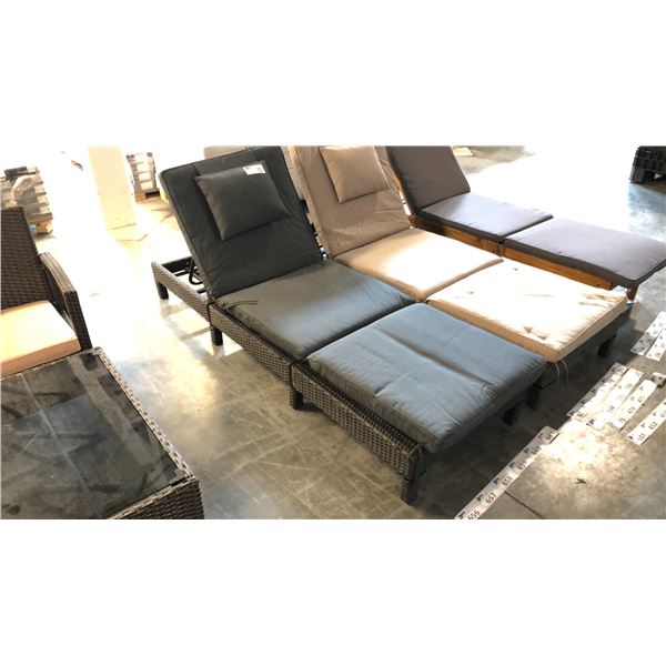 GREY PATIOFLARE ADJUSTABLE INCLINE - 6 CM THICK CUSHION LAURA LOUNGER *IN BOX*