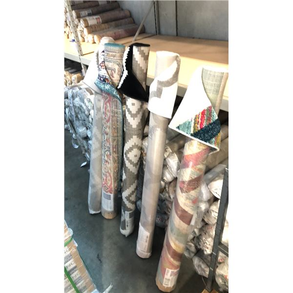 5 ASSORTED COLOR/PATTERN 160CM X 230CM TURKISH AREA RUG