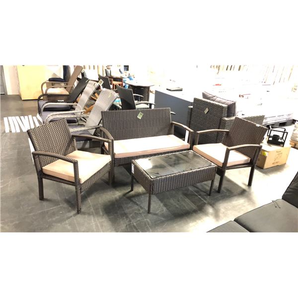 BROWN PATIOFLARE IVAN CONVERSATION SET *IN BOX*