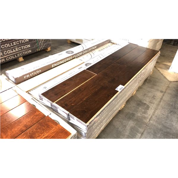 421.96 SQFT OF PRAVADA FLOORS HERITAGE BROWN 12MM X 165MM X RL ENGINEERED FLOOR