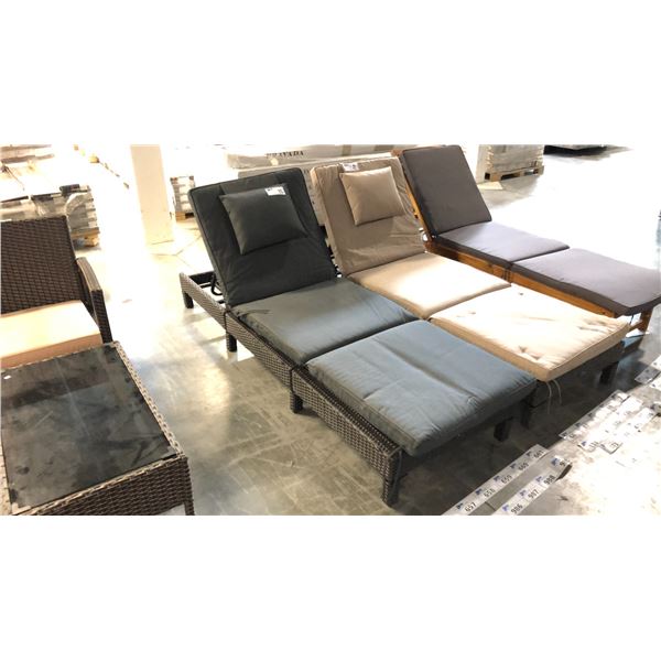 GREY PATIOFLARE ADJUSTABLE INCLINE - 6 CM THICK CUSHION LAURA LOUNGER *IN BOX*