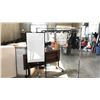 Image 1 : REVERSABLE MOBILE WHITE BOARD AND MOBILE CLOTHES RACK W/ HANGERS