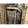 Image 1 : 3 RACKS INCL D64" X W192" X H100" ENCLOSURE, D67" X W80" X H106" FLIP RUG METAL RACK DISPLAY AND