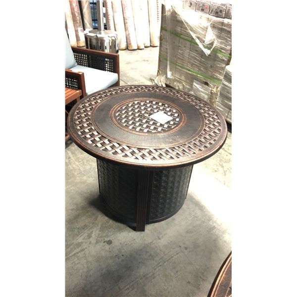 ANTIQUE BRONZE - PARAMOUNT ROUND FIRE PIT TABLE - MDL:FPT19114 *IN BOX*