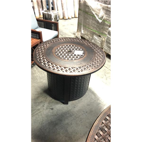 ANTIQUE BRONZE - PARAMOUNT ROUND FIRE PIT TABLE - MDL:FPT19114 *IN BOX*